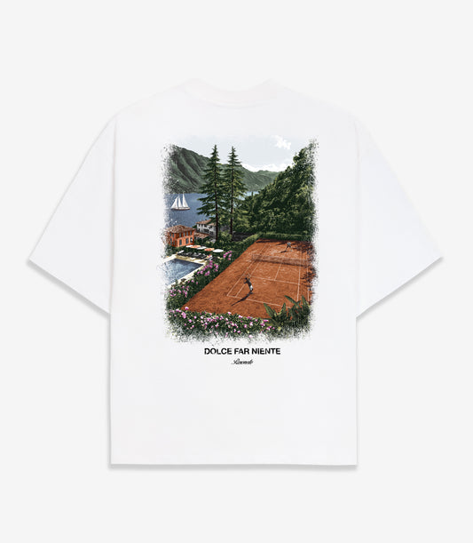 Clay Courts Tee White