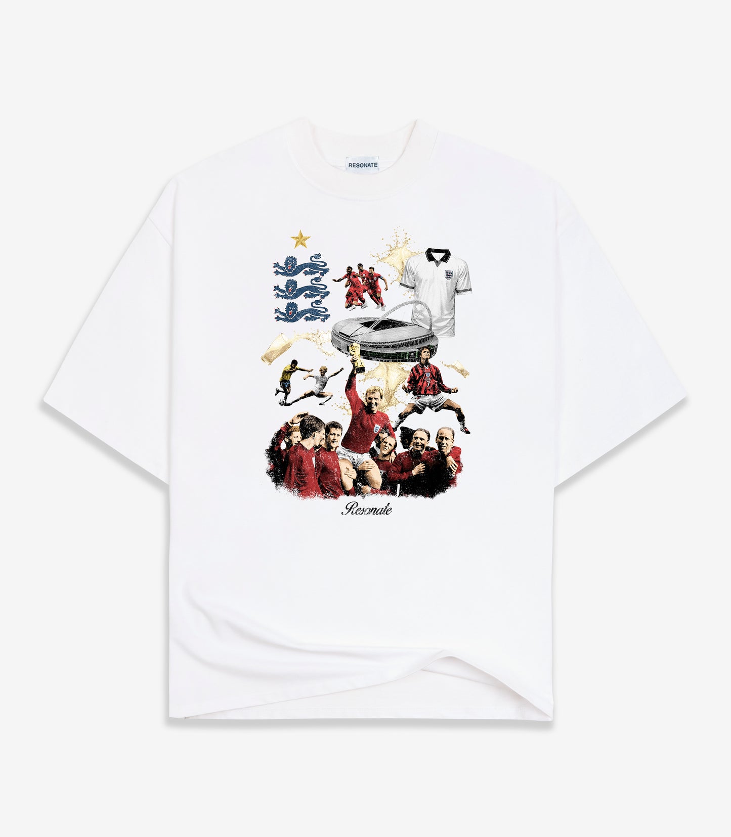 Three Lions Tee White