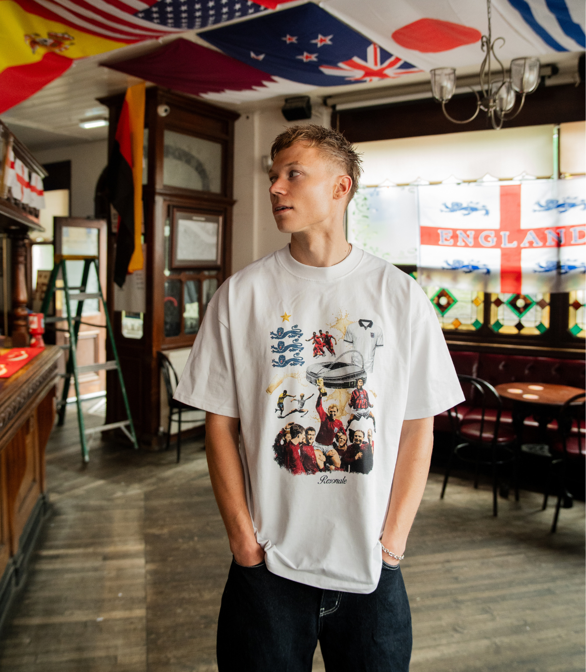 Three Lions Tee White