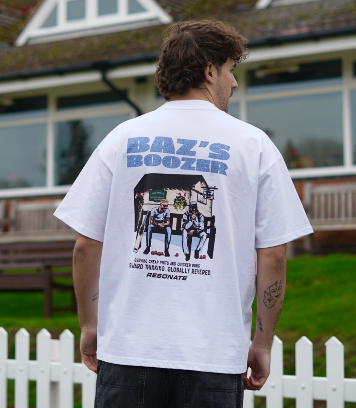 Baz's Boozer Tee White